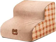 Generic Dog Stairs for Small Dogs Dog Step 2 Step for High Bed, for Couch, Lightweight, Plaid