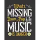 What’’s Missing from Pop Music is Danger: Blank Sheet Music Manuscript Paper/ Notebook for Musicians / Composition Book / Staff Paper - Lovely Designed
