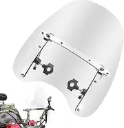 Motorcycle Fairing - Clear Motorbike Wind Screen | Motor Wind Fairing Front Flyscreen with Mount, Scooter Front Wind Splitter for Road Trips