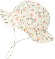 Baby Sun Hat Beach Sun Protection Girls Fisherman Hat Toddler Bucket Hat Ivory F