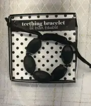 NEW Mud Pie Moms Lil Biter Bauble Teething Bracelet BLACK