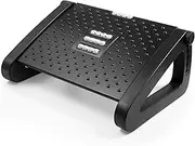 HOMSFOU Adjustable Ergonomic Foot Rest Under Desk with Tilt Angle and Massage Roller Stylish Home Office Accessory for Improved Posture and Comfort and Construction