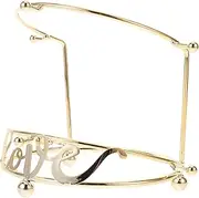 NULYLU Crown Stand for Tiara Display Metal Headband Organizer with Dual Hooks for Bridal Stores and Photo Shoots Storage for Hair Accessories