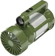 [Genérico] Rechargeable Solar Lantern - LED Lamp | Portable Foldable Waterproof 4 Lighting Modes Flashlight with Battery for Camping, Outdoor Emergencies, Hiking and Travel Fan