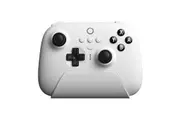 8Bitdo Ultimate Bluetooth Controller with Charging Dock, Wireless Pro Controller with Hall Effect Sensing Joystick, Compatible with Switch, Windows, and Steam Deck (White)