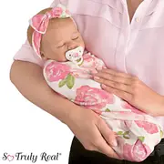 Marissa May "Rosie" Baby Doll With Custom Swaddle Blanket