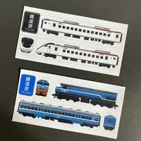 在飛比找樂天市場購物網優惠-鐵道遊 EMU3000列車貼紙組 藍皮列車貼紙組 防水貼紙 