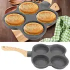 US 4 Hole Omelet Pan Non Stick Frying Pans Breakfast Pancake Maker For Induction