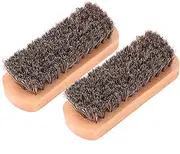 [Fafeicy] Cleaning Polisher, Older Polishing Tool Langwelle Slotted Horsehaar Shoe Brushes, Leather Articles Boots Men and Wife for Shoes (Medium Color of Log)