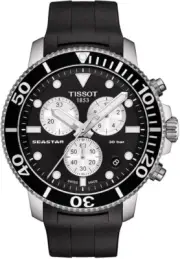 TISSOT Seastar 1000 Chronograph Black/Silver Dial Men's Watch T120.417.17.051.00