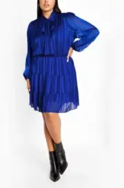 CITY CHIC Emmy Dress in Ultra Blue Plus Size Medium/18 NWT [RRP $139.95]