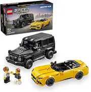 LEGO Speed Champions Mercedes-AMG G 63 & Mercedes-AMG SL 63 Set, Collectible Kids' Car Toys for 10 Plus Year Old Boys & Girls, Race Car Model Building Kit with 2 Driver Minifigures 76924