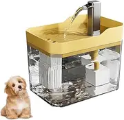 Automatic Water Drinking,Cat Water Fountain,Cat Fountain Dispenser,Large Capacity Pets Drinking Case,with Filter,for Kitty,for Cats,Dogs and Multiple Pets,Square (Yellow)