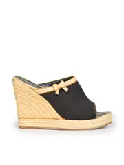 Black Platform Wedge Sandals