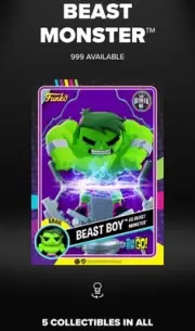 Funko Pop! Beast Boy as Beast Monster Grail Digital NFT Redemption PRESALE