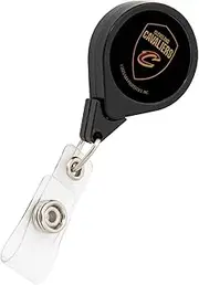 Desert Cactus Cleveland Cavaliers Retractable Badge Holder NBA ID Reel with Ticket Clip for Lanyard, Work, School & Office Access (Design D)