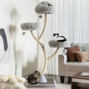 Costway178cm Multi-Level Cat Activity Center with 3 Warm Perches for Cat-Grey