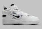 Nike mens Air Force 1 Mid React Shoes, White/Black-yellow Ochre SIZE 4