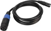 Speaker Female to XLR 3Pin Male Cable, 1.8m Speaker Extension Cable for Microphone Speakers and Pro Devices, Plug and Play