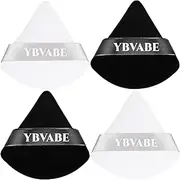 YBVABE Triangle Powder Puff for Makeup, Velour Soft Puff for Loose Powder, Blush, Concealer, Dry & Wet Use, Face & Eye Setting Tool