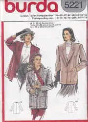 Burda Sewing Pattern 5221 Misses Jackets Size 12-26