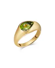 Bloomingdale's Fine Collection Pear Shaped Peridot Bold Gold Ring in 14K Yellow Gold