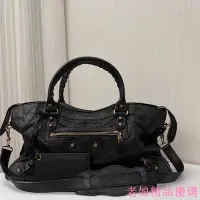 在飛比找Yahoo!奇摩拍賣優惠-Balenciaga Part Time 黑色金釦羊皮 機車