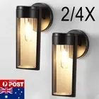 2/4x Solar LED Wall Lights Outdoor Fence Light Deck Lamp Waterproof Garden Decor