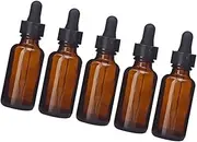 WOFASHPURET 5Pack Refillable Bottle with Dropper Amber Essential Oil Vials for DIY Blends Perfume Aromatherapy Travel and Storage