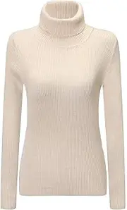 [SANGTREE] Women's Turtleneck Basic Great Stretchy Cashmere Sweater