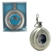 PORTHOLE Round Stainless Steel Flask 5oz Hip Drink Boating Maritime Alcohol NIB