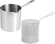NAMOARLY 1Set Household Stainless Steel Deep Fryer with Fry Basket Nonstick Fry Pot for Home Cooking Ergonomic Handle Easy to Clean for Delicious Meals