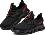 [LARNMERN] Work Shoes Men's Fashion Safety Shoes Cushioning Lightweight Steel Toe Cap Work Trainers Breathable Comfort Protective Shoes