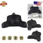 Shaggy Reading Pillow Back Rest for Ultimate Comfort - 30" x 21", Midnight Black