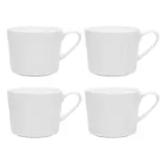 4pc Ecology 400ml Canvas Wide Mug/Cup Tableware - White
