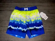Wonder Nation Tie Dye Boy's Swim Shorts Trunks Size 18M New