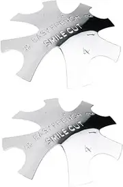 Beatifufu Nail Art Tool 2pcs Nail Trimmer Template Catcher Nail Art Trimmer French Manicure Stencil Kit for Beginners