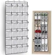 24 Mesh Large Pockets, Hanging Storage Organizer, Over the Door Shoe Storage, Mutifunction Storage Pocket, Suitable for Kids Women Men Shoes,Slippers,Sneakers ﻿ ﻿