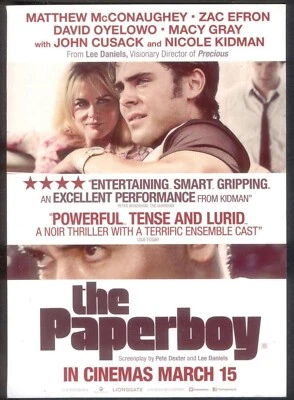 Modern FILM POSTER Postcard/Flyer: THE PAPERBOY (Zac Efron, Nicole Kidman)