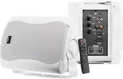 CLB6AW 6" Active Box Speakers with Bluetooth Renaming White 60W Rms 130W Max Bluetooth Renaming, Class D Amplifier