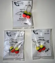 3 Pack Perch /Pan Fish Rig Sharp Strong Mustad Hook Big Floats