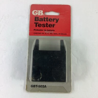 Vintage GB Battery Tester GBT-502A Checks 9V, D, C, AA, AAA, N Cells NOS