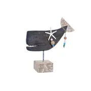 Decorative Figure Dkd Home Decor Blue Resin Mango Wood 37 x 11 x 39 Cm