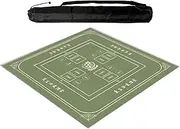 Large Mahjong Mat with Rubber Backing, Anti Slip and Noise Reduction Table Cover, Table Mat for Mahjong, Paigow, Poker, Card and Board Games,Red (90 c
