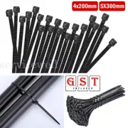 Cable Ties Zip Ties Nylon UV Stabilised 100 Bulk Black Cable Tie AU