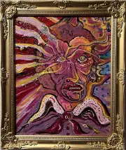 Original painting on canvas, Abstract by Serg Graff, "Save Our Souls", COA