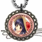 Grandpa's Girl Bottle Cap Necklace & Chain Kids Jewelry Resin Dome Top