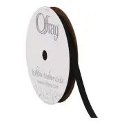 Offray 1/4" Wide Double Face Satin Ribbon, 20 Yards, Black