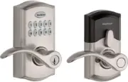 Kwikset SmartCode 955 Keyless Keypad Door Auto Lock with Handle, Electronic