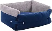BESPORTBLE Square Dog Sofa Bed Sofa Dog Bed Dog Bed for Crate Extra Large Dog Bed Large Dog Bed Dog Couch Pet Couch Waterproof Dog Bed Couch Dog Bed Clamshell Dog Sofa Bed Pet Sofa Blue
